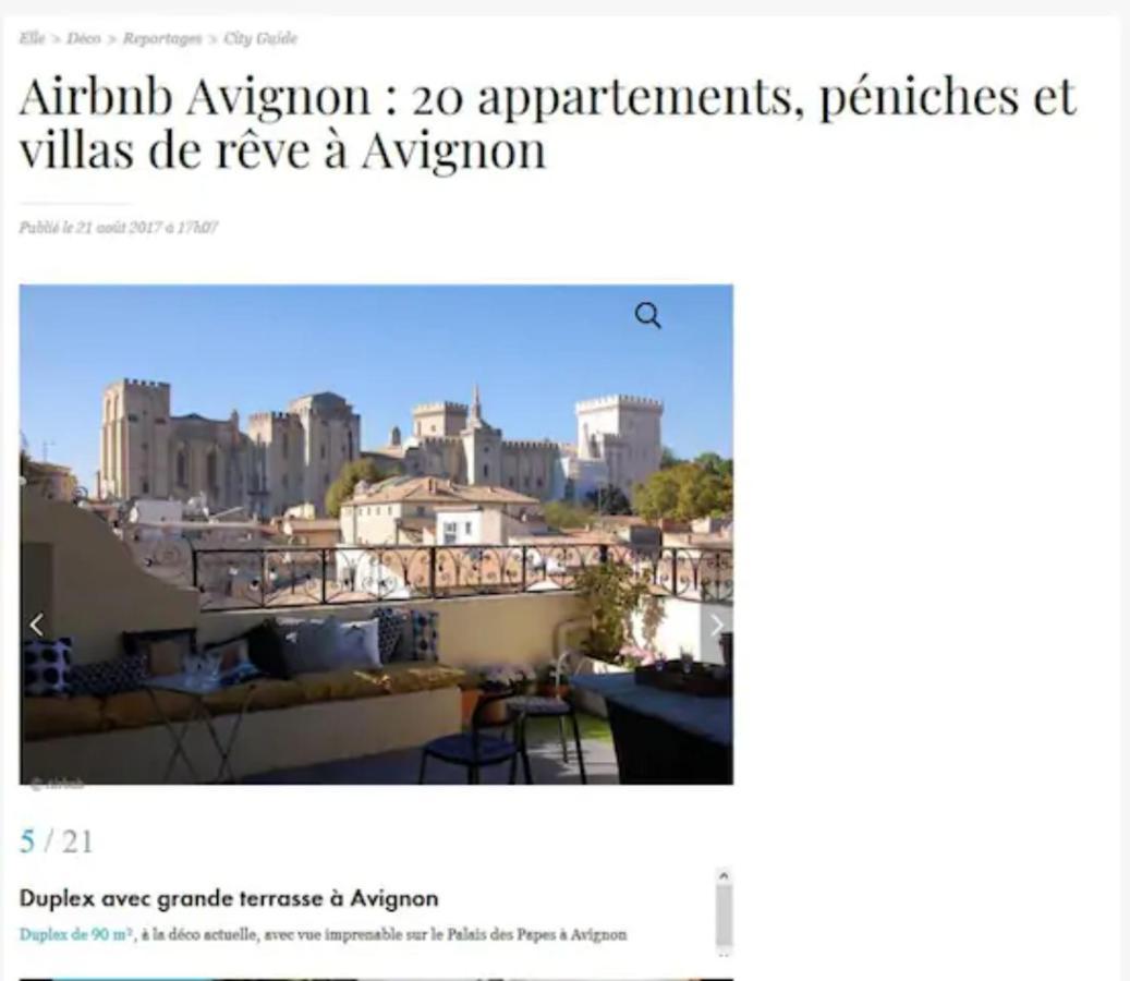 Magnifique Appartement De Charme Avec Vue Sur Le Palais Des Papes A Avignon Wifi Gratuit Екстер'єр фото